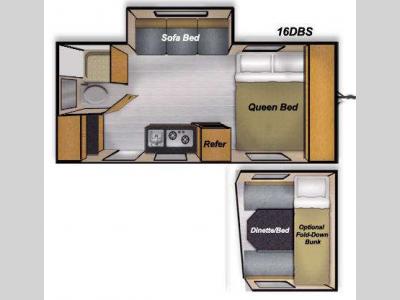 Floorplan - 2014 Livin Lite CampLite CL 16DBS