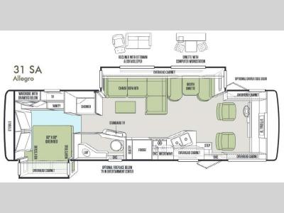 Floorplan - 2014 Tiffin Motorhomes Allegro 31 SA