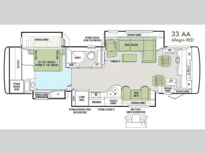 Floorplan - 2014 Tiffin Motorhomes Allegro RED 33 AA