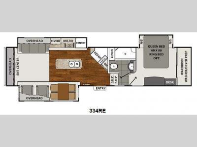 Floorplan - 2014 Coachmen RV Brookstone 334RE