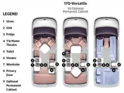 Floorplan - 2014 Roadtrek 170-Versatile