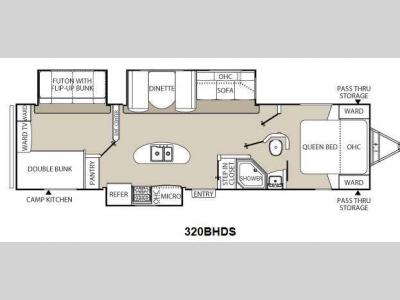 Floorplan - 2014 Coachmen RV Freedom Express Liberty Edition 320BHDS