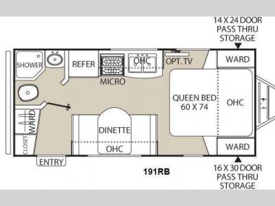 Floorplan - 2014 Coachmen RV Freedom Express 191RB