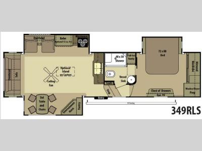 Floorplan - 2014 Open Range RV 349RLS