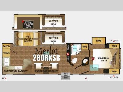 Floorplan - 2014 Outdoors RV Black Stone 280RKSB