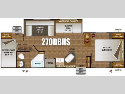 Floorplan - 2014 Outdoors RV Timber Ridge 270DBHS