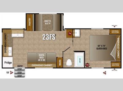Floorplan - 2014 Outdoors RV Back Country 23FS