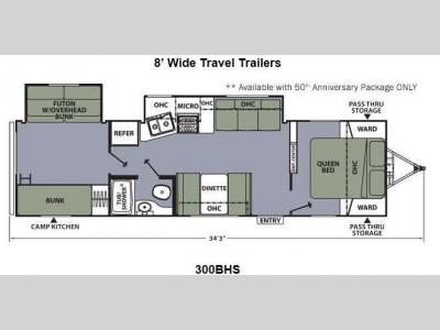 Floorplan - 2014 Coachmen RV Apex Ultra-Lite 300BHS 50th Anniversary