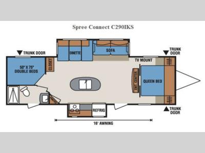Floorplan - 2014 KZ Spree Connect C290IKS