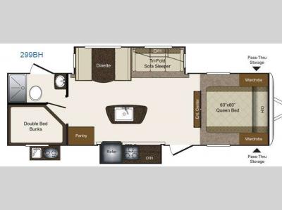 Floorplan - 2014 Keystone RV Laredo Super Lite 299BH