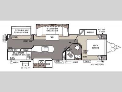 Floorplan - 2014 Forest River RV Rockwood Signature Ultra Lite 8327SS