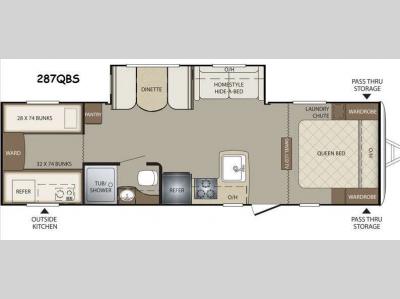 Floorplan - 2014 Keystone RV Bullet 287QBS