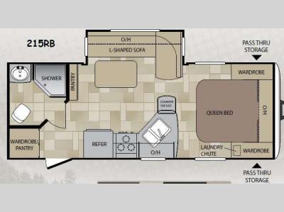 Floorplan - 2014 Keystone RV Cougar 215RB Link