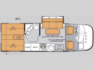Floorplan - 2014 Thor Motor Coach Axis 24 1