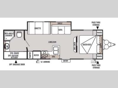 Floorplan - 2014 Forest River RV Wildwood X-Lite 271RBXL