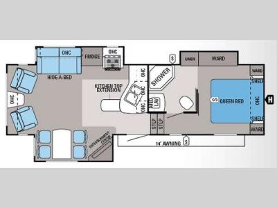 Floorplan - 2014 Jayco Eagle HT 27 5RLTS