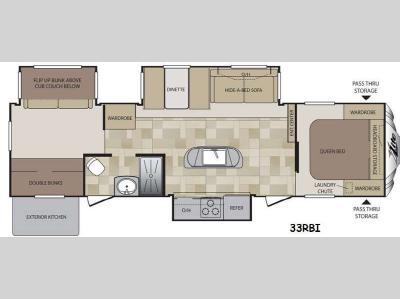 Floorplan - 2014 Keystone RV Cougar X-Lite 33RBI