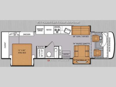 Floorplan - 2014 Thor Motor Coach Palazzo 35 1