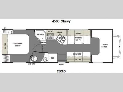 Floorplan - 2014 Coachmen RV Freelander 28QB  Chevy 4500
