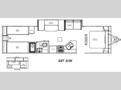 Floorplan - 2014 Shasta RVs Oasis 310K SST