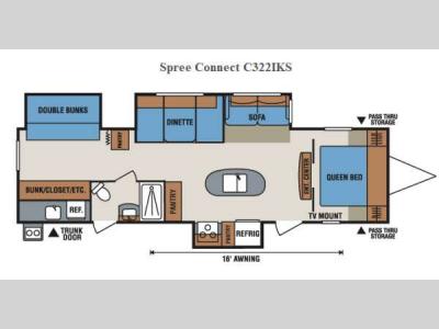 Floorplan - 2014 KZ Spree Connect C322IKS