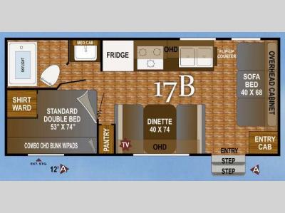 Floorplan - 2014 Outdoors RV Black Rock 17B