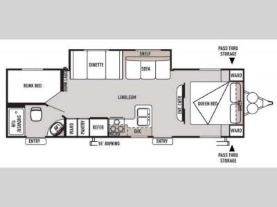 Floorplan - 2014 Forest River RV Wildwood X-Lite 262BHXL