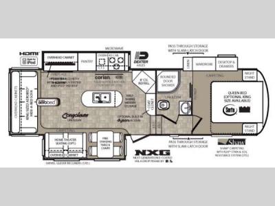 Floorplan - 2014 Forest River RV Wildcat 295RSX eXtraLite