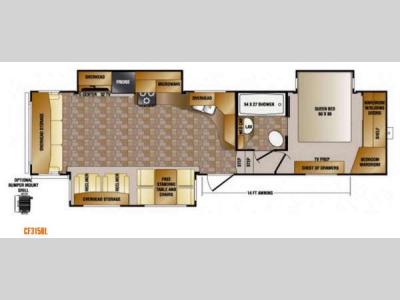 Floorplan - 2014 CrossRoads RV Cruiser CF315RL