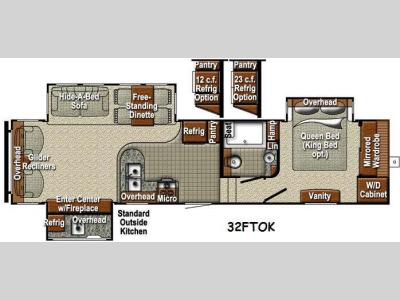 Floorplan - 2014 Yellowstone RV Canyon Trail 32FTOK Advanced Profile