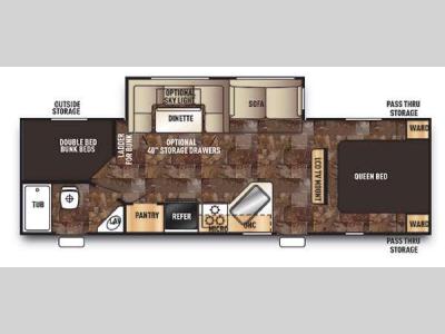 Floorplan - 2014 Forest River RV Cherokee 274DBH