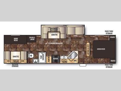 Floorplan - 2015 Forest River RV Cherokee 284BH