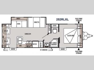 Floorplan - 2015 Forest River RV Wildwood X-Lite 252RLXL