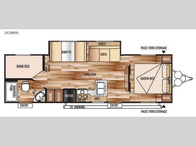 Floorplan - 2015 Forest River RV Wildwood X-Lite 262BHXL