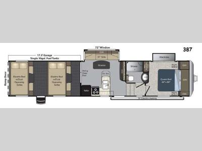 Floorplan - 2015 Keystone RV Carbon 387