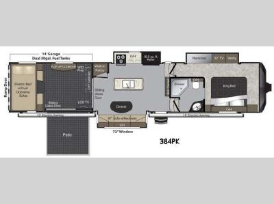 Floorplan - 2015 Keystone RV Raptor 384PK