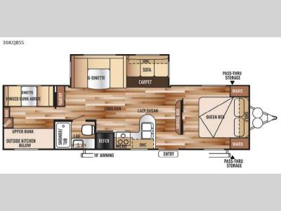 Floorplan - 2015 Forest River RV Wildwood 30KQBSS