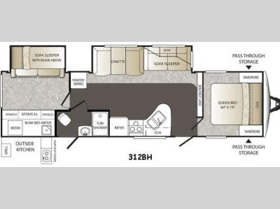 Floorplan - 2015 Keystone RV Outback 312BH