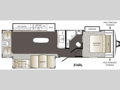 Floorplan - 2015 Keystone RV Outback 316RL