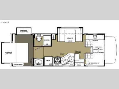 Floorplan - 2015 Forest River RV Sunseeker 2500TS Ford