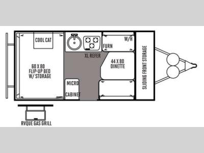 Floorplan - 2014 Forest River RV Flagstaff Hard Side T19QBHW