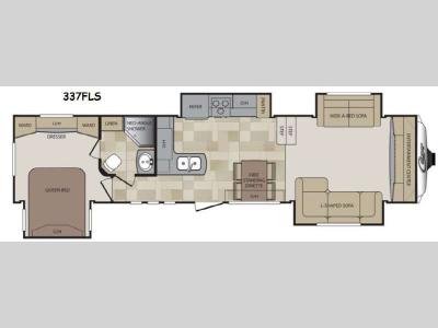 Floorplan - 2015 Keystone RV Cougar 337FLS