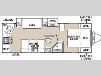 Floorplan - 2015 Coachmen RV Freedom Express 246RKS