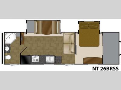 Floorplan - 2015 Heartland North Trail 26BRSS King