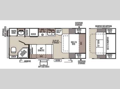 Floorplan - 2015 Forest River RV Rockwood Mini Lite 2304