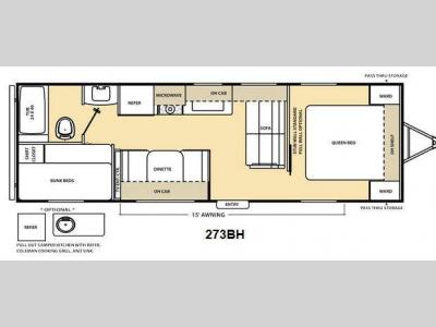 Floorplan - 2015 Coachmen RV Catalina 273BH