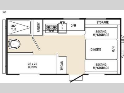 Floorplan - 2015 Coachmen RV Clipper Ultra-Lite 16B