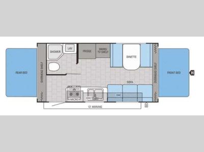 Floorplan - 2015 Jayco Jay Feather Ultra Lite X19H