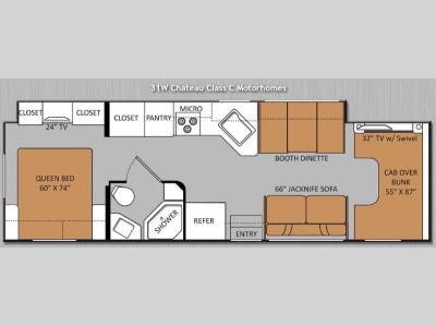 Floorplan - 2014 Thor Motor Coach Chateau 31W