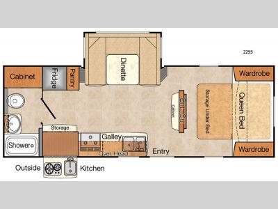 Floorplan - 2015 Lance Travel Trailers 2295